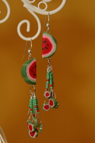 watermelon earrings